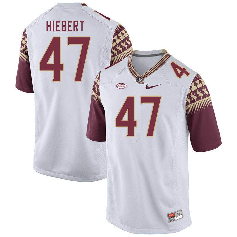 Men #47 Donny Hiebert Florida State Seminoles College Football Jerseys Stitched Sale-White